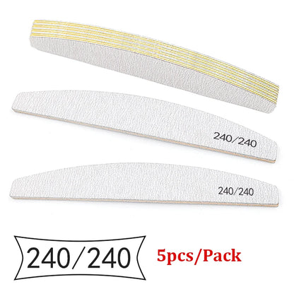 Professional Nail File Set with 5 Colors and Multiple Grits - Smarsty