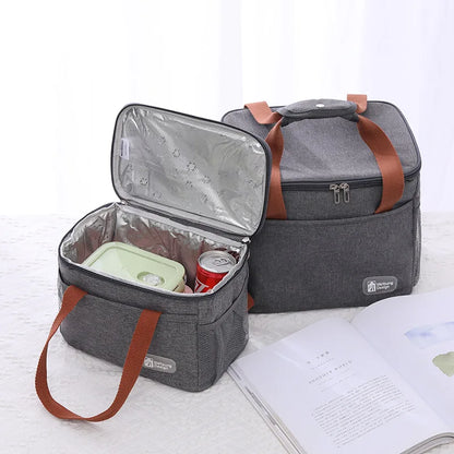 Large Capacity Thermally Insulated Lunch Bag Oxford Cloth - Smarsty