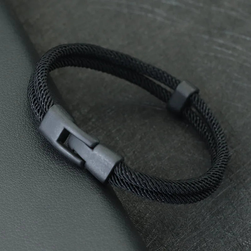 Men's Double Layer Thread Bracelet for Stylish Layering - Smarsty