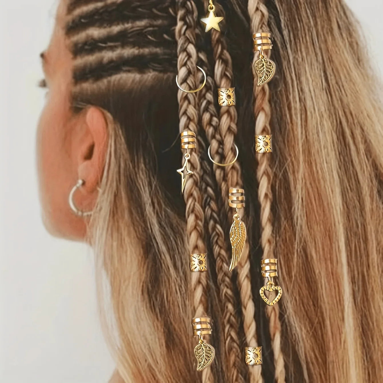45pcs Alloy Braid Hair Rings for Stylish Dreadlocks - Smarsty