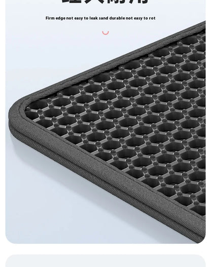 Large Cat Litter Mat Waterproof Double Layer Non Slip Litter Box Tray Pad Washable Durable Pet Toilet Training Mat - Smarsty