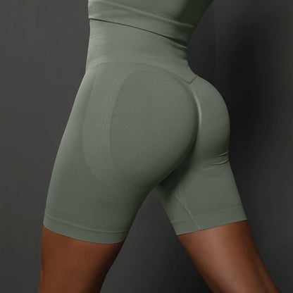 Yoga Shorts Women Sports Shorts Seamless Gym Workout Shorts High Waist Push Up Fitness Sports Shorts Cycling Shorts - Smarsty