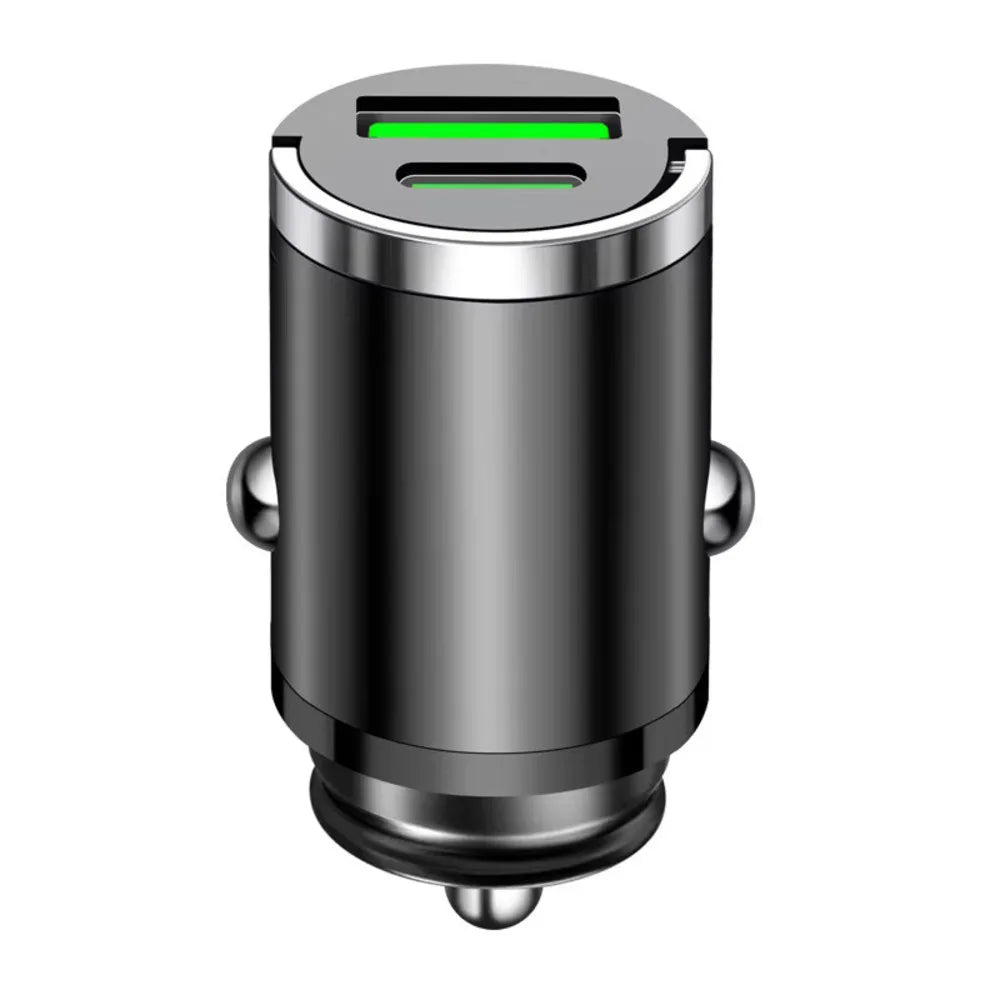 200W mini car charger fast charging for iPhone QC3.0 mini PD USB Type C car mobile phone charger for Xiaomi Samsung Huawei - Smarsty