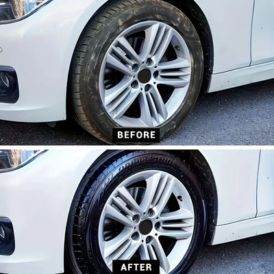 Black Shiny Tire wax - durable, long-lasting protection and repair for all kinds of tires - prevents cracks and whitens - Smarsty