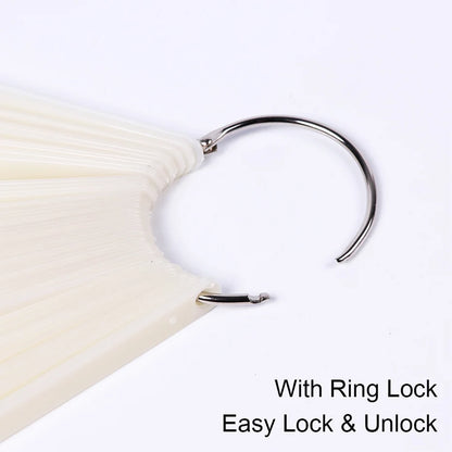 50pcs Oval Nail Display Tips for UV Gel Swatching - Smarsty