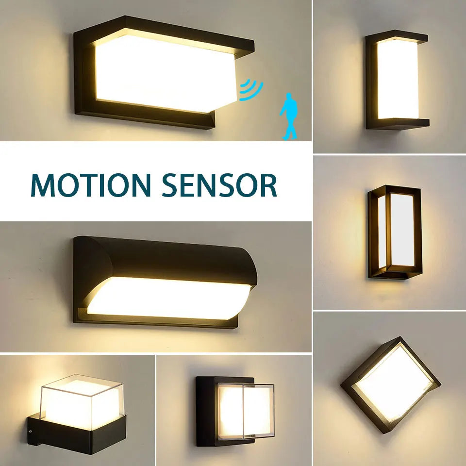 LED Outdoor Wall Light with PIR Motion Sensor - Smarsty