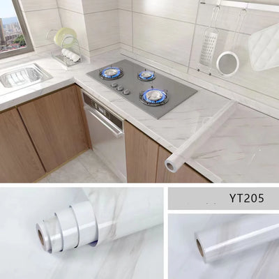 Marble Waterproof Kitchen Wallpaper Easy Peel and Stick - Smarsty