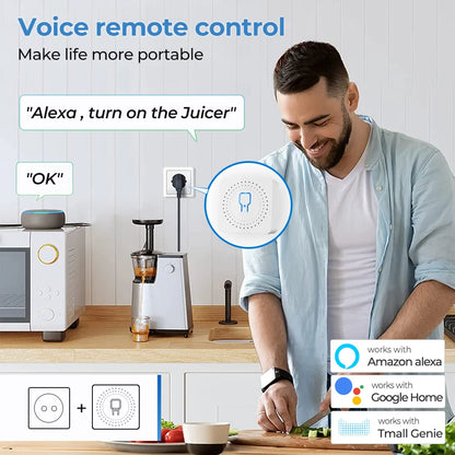 Tuya Zigbee WiFi Mini Smart Switch With Power Monitoring - Smarsty