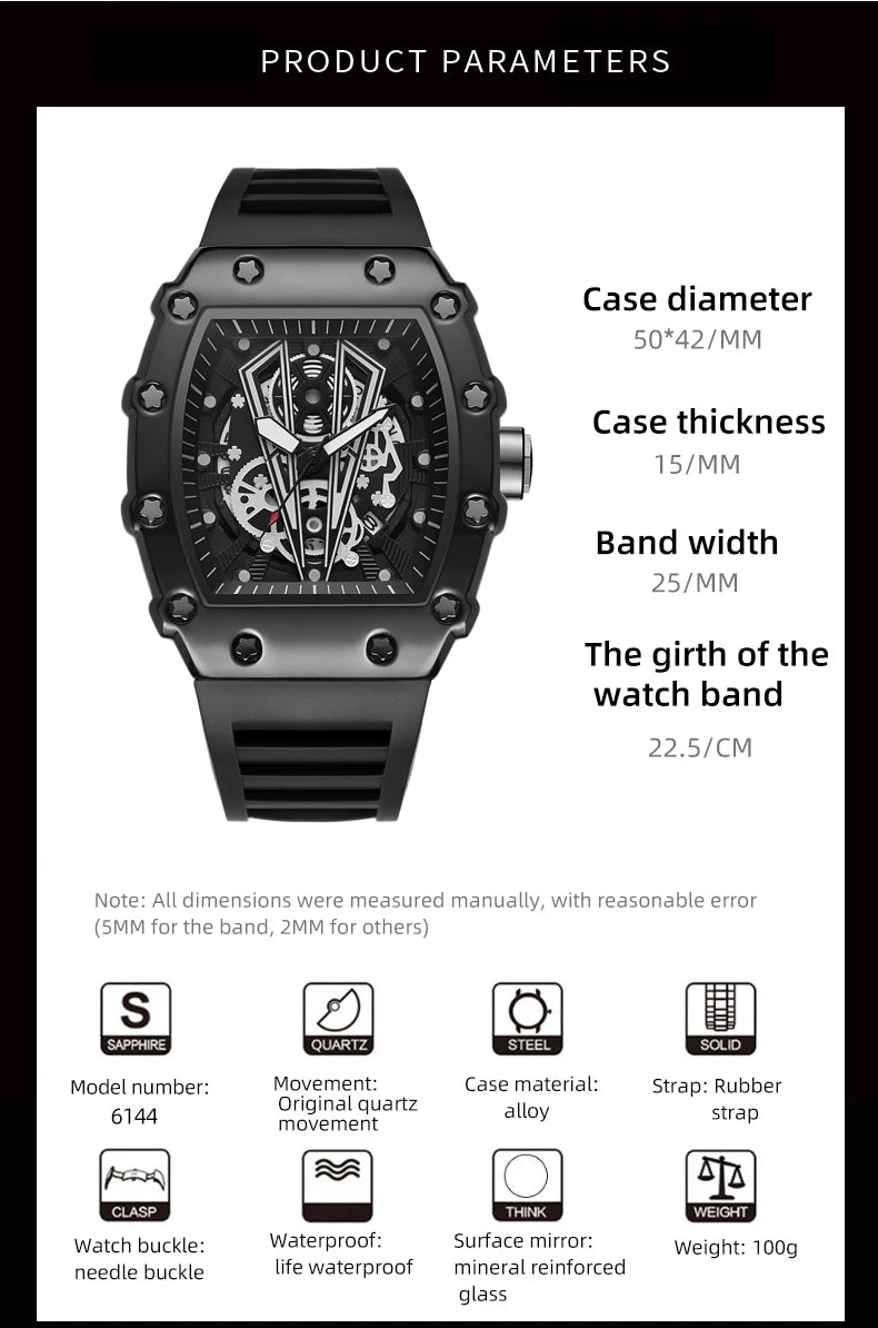 Large Dial Waterproof Quartz Sports Watch for Men - Smarsty