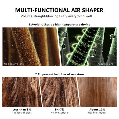 High Speed 7 In 1 Hair Dryer Brush with Diffuser - Smarsty