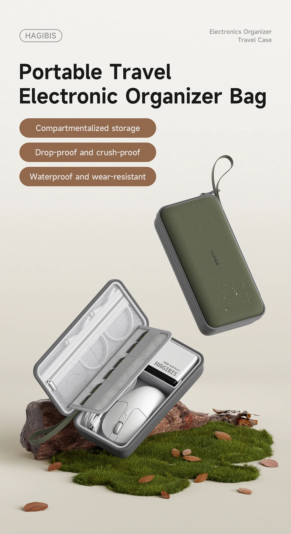 Hagibis Portable Travel Cable Organizer Bag - Smarsty
