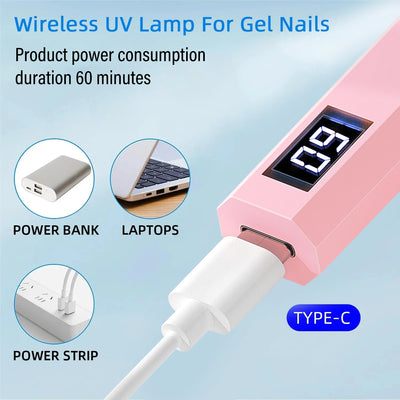 Portable UV LED Nail Dryer Lamp for Quick Curing - Smarsty