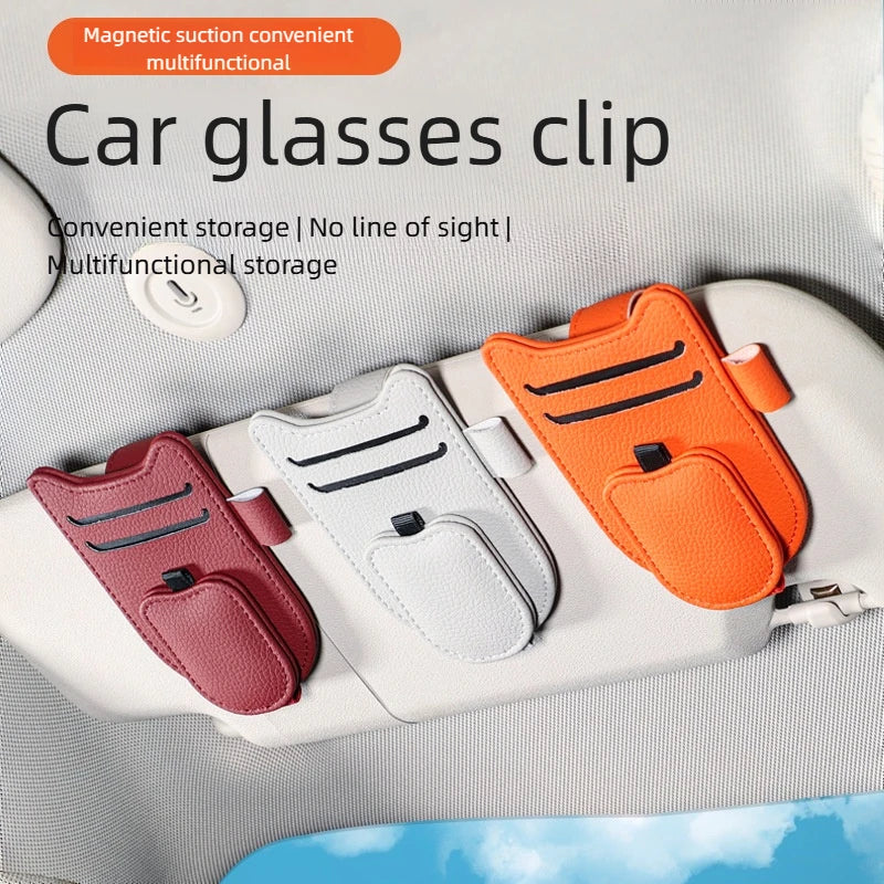 Magnetic Car Sunglasses Holder Sun Visor Clip for Glasses - Smarsty