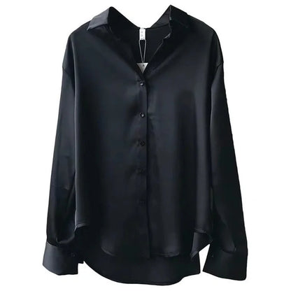 Woman Spring Autumn Style Blouses Shirts Lady Casual Long Sleeve Turn-down Collar Blusas Tops DF4849 - Smarsty