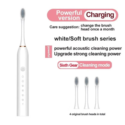 Electric Ultrasonic Toothbrush With Six Speed Modes - Smarsty