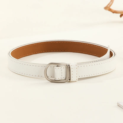 Unisex PU Leather Casual Belt with Perforated Design - Smarsty