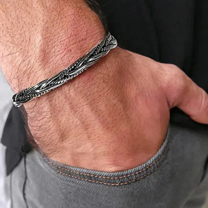 Twisted Stainless Steel Cuff Bracelet Durable Fashion Jewelry - Smarsty