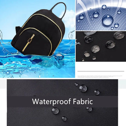 Women's Multi-Function Fashion Girl Oxford Daypack Travel Cute Mini Backpack Men Shoulder Bag Black Purse Hot - Smarsty