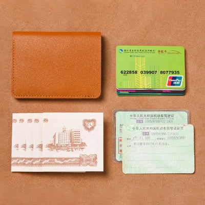 Classic Designer PU Leather Small Wallet for Men Short Simple Women's Purse Fashion Ultra Thin Credit Card Bag Coin Purse - Smarsty