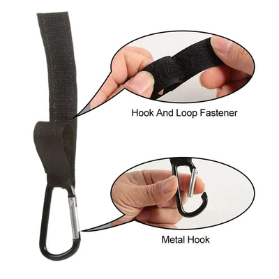 2/3/5pcs Baby Stroller Hook Clip Aluminum Alloy Carabiner Cart Organizer Diaper Bag Pram Hook Hanger Stroller Accessories by Smarsty