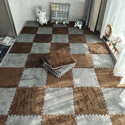Soft Plush Children's Mat Baby Play Mat Baby Toys Eva Foam Puzzle Carpet In Children's Room Keep Warm Playmat 30*30*1CM by Smarsty