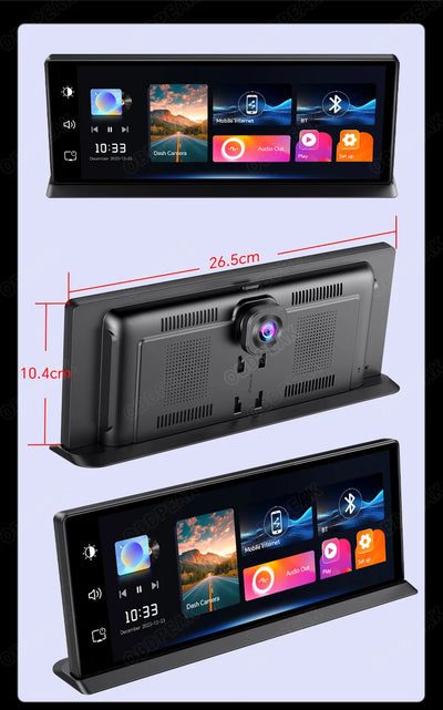 4K Car Dash Cam With Wireless CarPlay And GPS Navigation - Smarsty