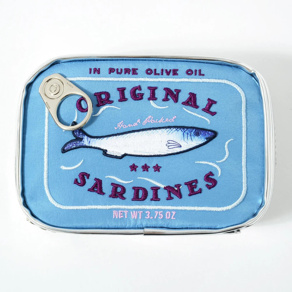 Canned Sardines Style Storage Bag Cute Bath Travel Bag Creative Portable Fashion Zipper Multi-function Soft for Weekend Vacation - Smarsty
