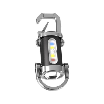 Mini Flashlight Multifunctional COB LED Keychain Flashlight 7 Gear Ultralight Camping Flashlight Waterproof for Camping Hiking