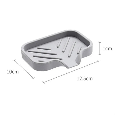 Sink Silicone Tray With drain Soap Sponge Storage Holder Countertop Sink Scrubber Brush Storage Rack Kitchen Organizer by Smarsty