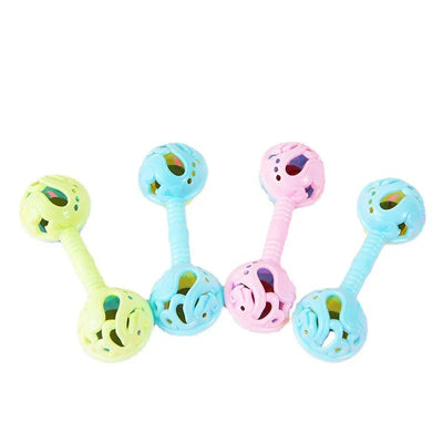 3Pcs Double-Headed Hand Rattle Children's Party Toys To Appease The Baby Small Toy Rattle Toy Baby Shower Hand Holding Bell Gift by Smarsty