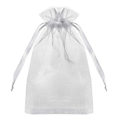 50pcs White Sheer Organza Jewelry Gift Bags - Smarsty