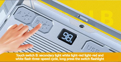 Portable LED Camping Tent Light Rechargeable Searchlight High Power Outdoor Emergency Lighting Waterproof Hanging Night Lamp