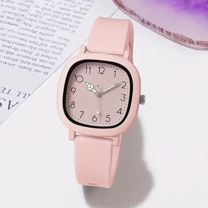 Silicone Band Women Quartz Watch with Arabic Dial - Smarsty