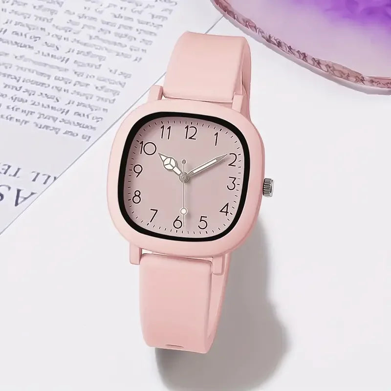 Silicone Band Women Quartz Watch with Arabic Dial - Smarsty