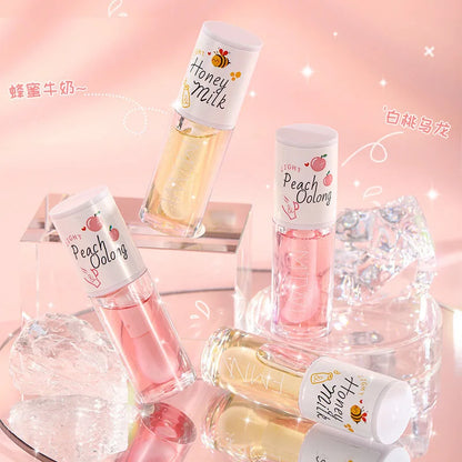 Peach Milk Honey Lip Oil for Moisturizing Lips - Smarsty