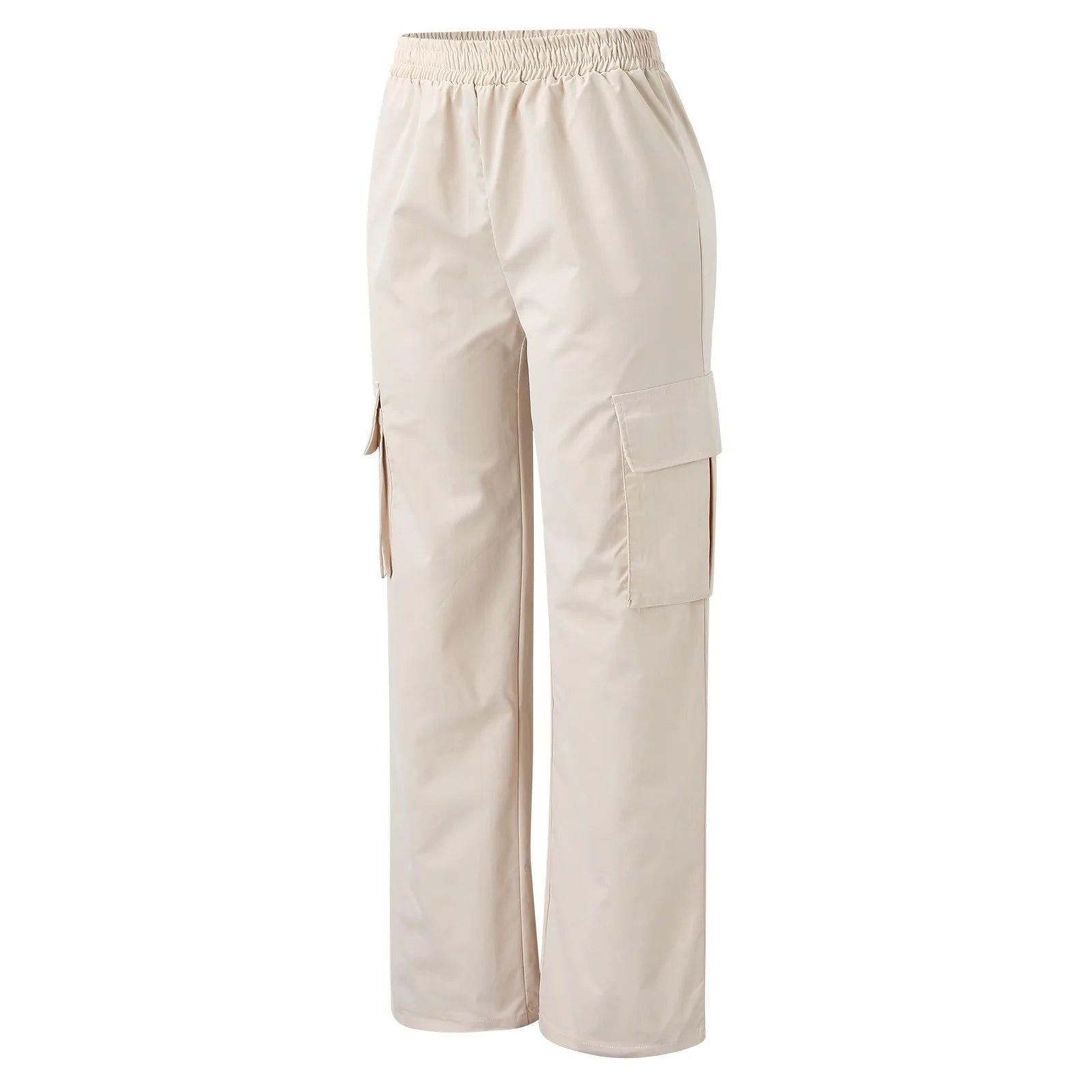 Fashion Women Baggy Joggers Pants Casual Communte Female Chic Straight Cargo Pant Elastic High Waist Elegant Oversized Trousers - Smarsty