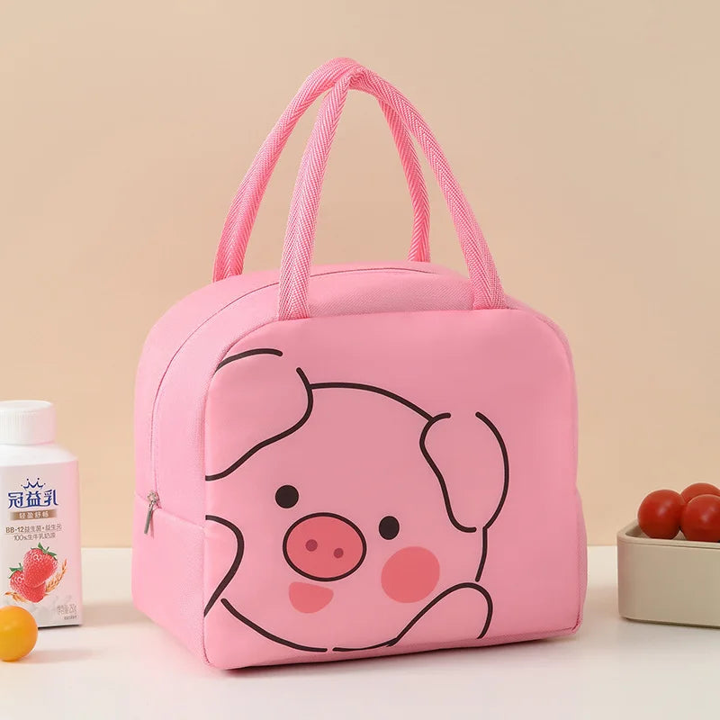 Cartoon Animals Kids Insulated Lunch Bag with Free Shipping - Smarsty