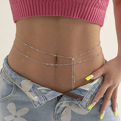 Stainless Steel Coin Charm Belly Chain for Women - Smarsty