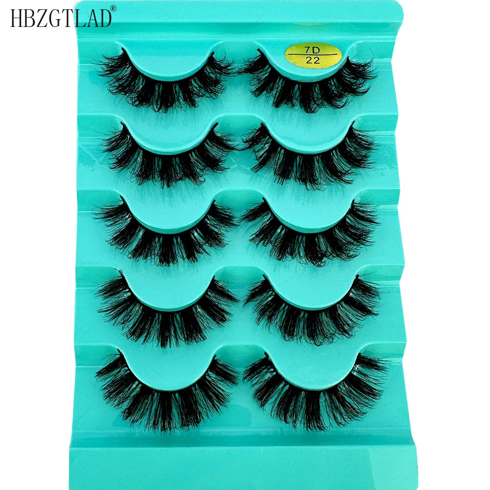 3D Natural Cat Eye False Eyelashes Fluffy Soft 5 Pairs - Smarsty