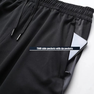 Men Sport Pants Running Pants With Zipper Pockets Soccer Training Jogging Sports Trousers Fitness Football Leggings Sweatpants - Smarsty