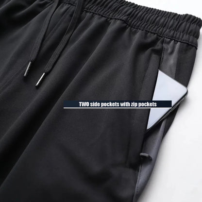Men Sport Pants Running Pants With Zipper Pockets Soccer Training Jogging Sports Trousers Fitness Football Leggings Sweatpants - Smarsty