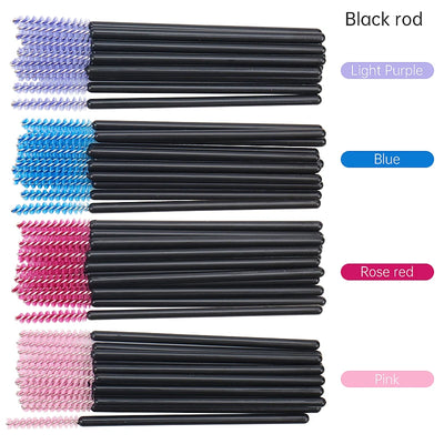 50 Pcs Disposable Eyelash Brushes with Diamond Handles - Smarsty
