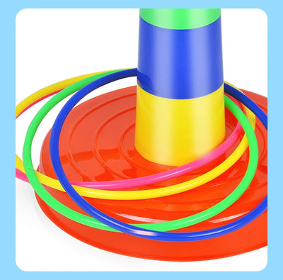 Children Throw Circle Game Ferrule Stacked Toys Fun Indoor Outdoor Parent-Child Interactive Circle Layers Early Education Gift - Smarsty