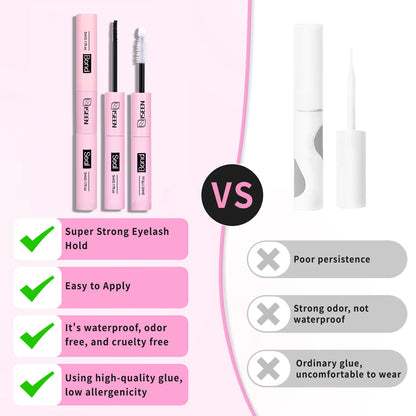 ISEEN DIY Segmented False Eyelash Set with Glue - Smarsty