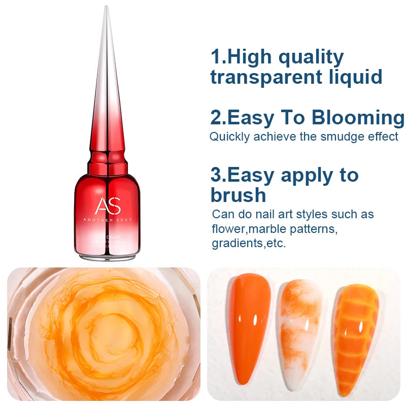 AS Clear Blooming Gel Polish for Stunning Marble Effects - Smarsty