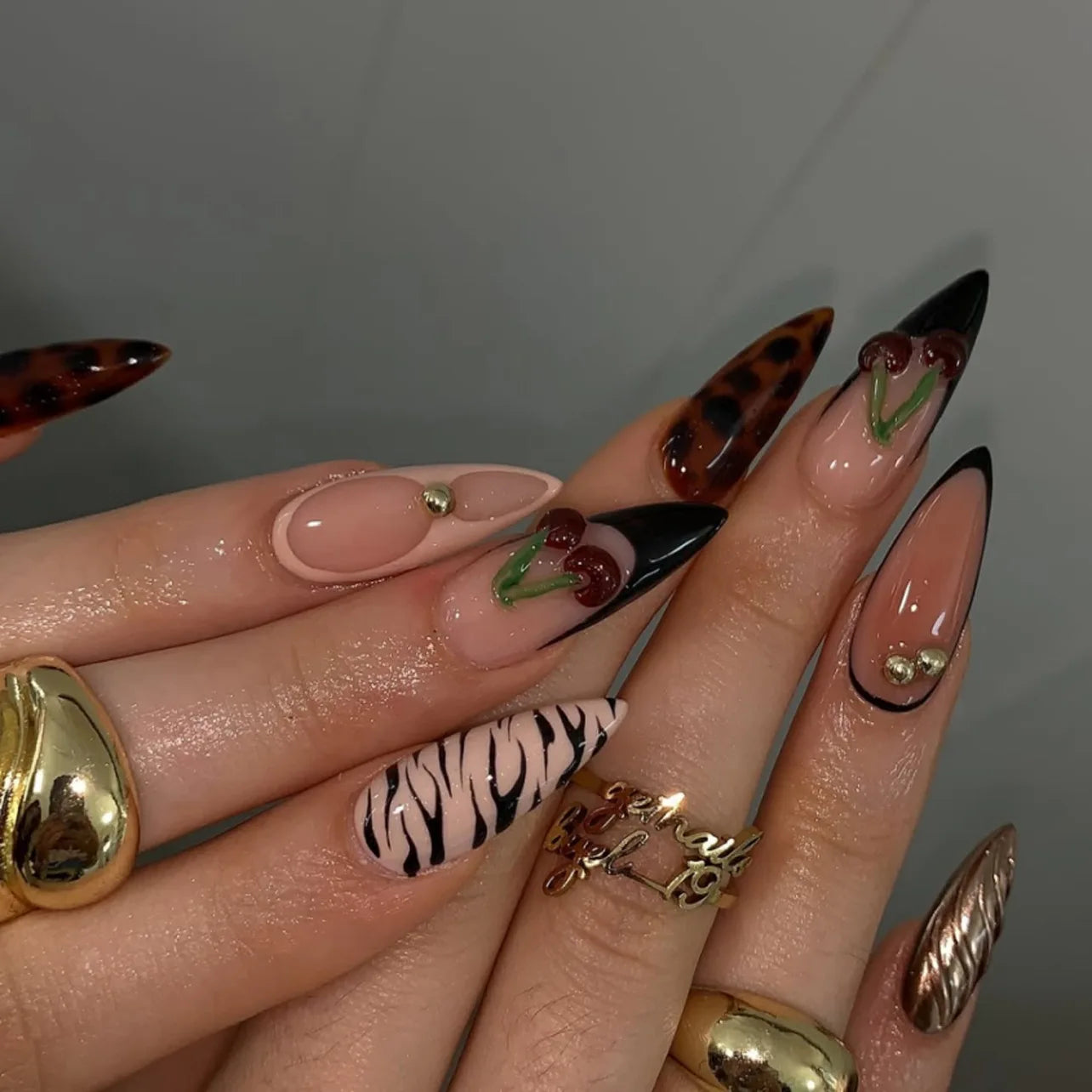 24pcs Flower Design Fake Nail Tips Full Cover - Smarsty