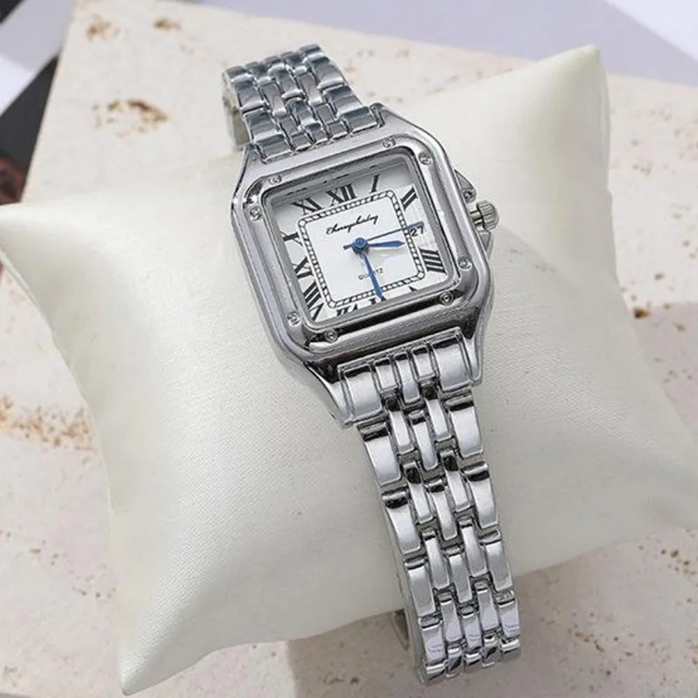 Luxury Stainless Steel Women's Quartz Watch with Calendar - Smarsty