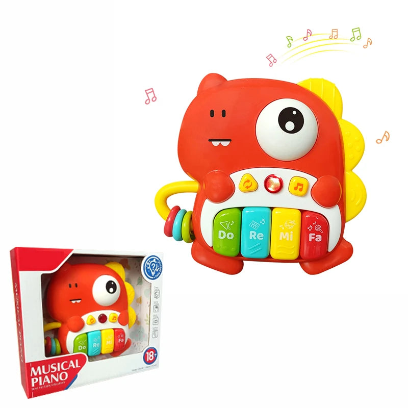 Kids Cartoon Piano Keyboard Game with Animal Sounds Flashing Light Music Baby Instrument Music Toys Educational Toys Kids Gifts by Smarsty