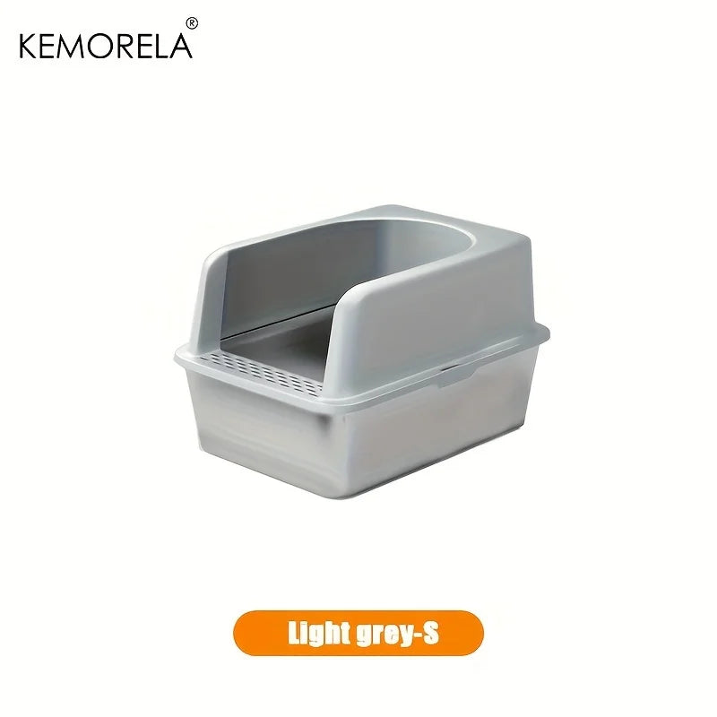 Large Stainless Steel Litter Box With Lid Odor Control - Smarsty