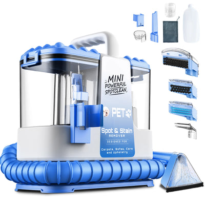 Carpet + Upholstery Cleaner Machine, 32Kpa Powerful Suction w/ 5 Cleaning Tools,Lightweight for Rug,Carpet,Car Seats,Pets,Stairs - Smarsty